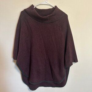 The Loft cranberry/purple poncho